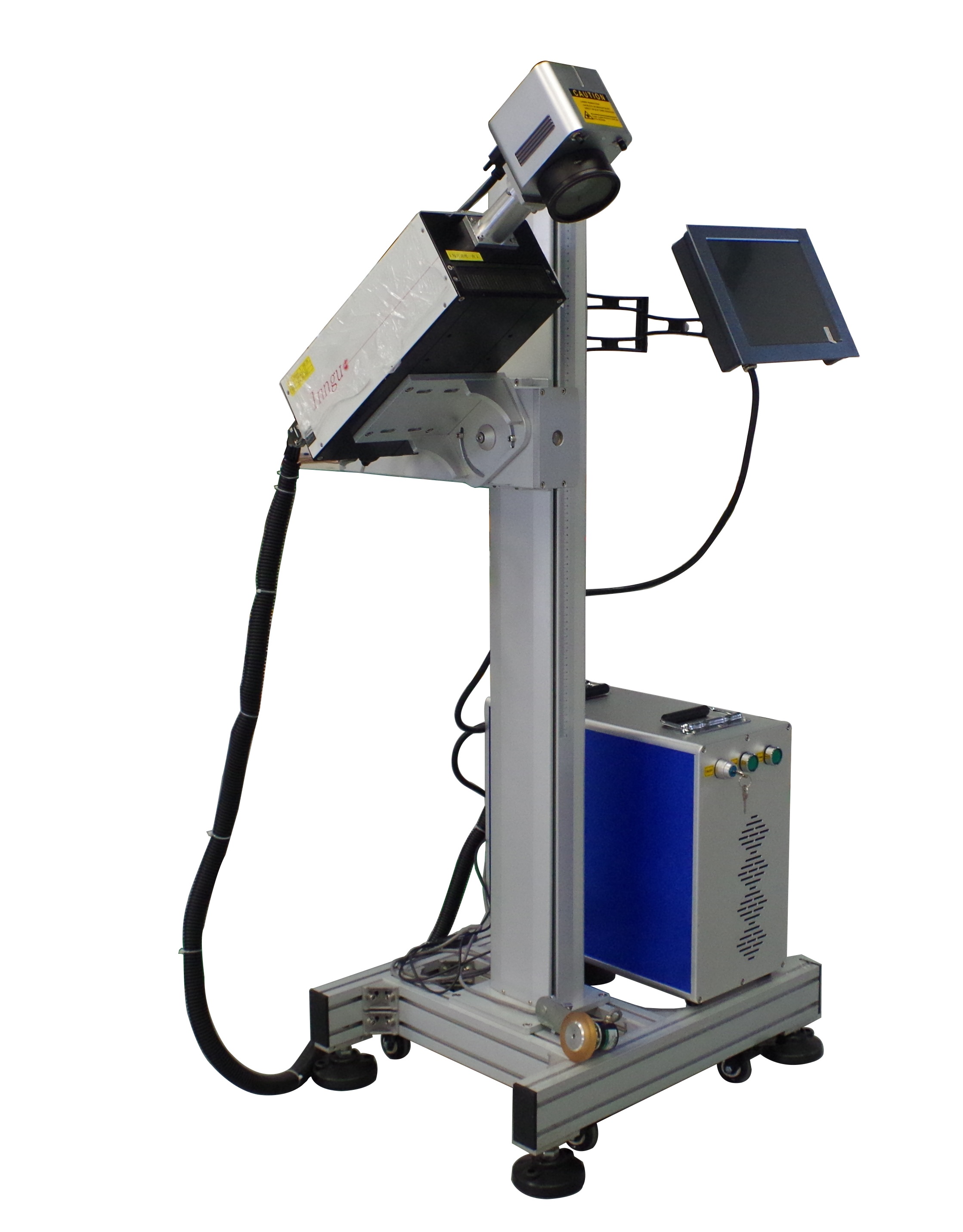 Flying 3W 5W UV-Laserdrucker-Markiermaschine zum Markieren von Lebensmittelverpackungen PET PP, QR-Code-Barcode-Lasermarkierer