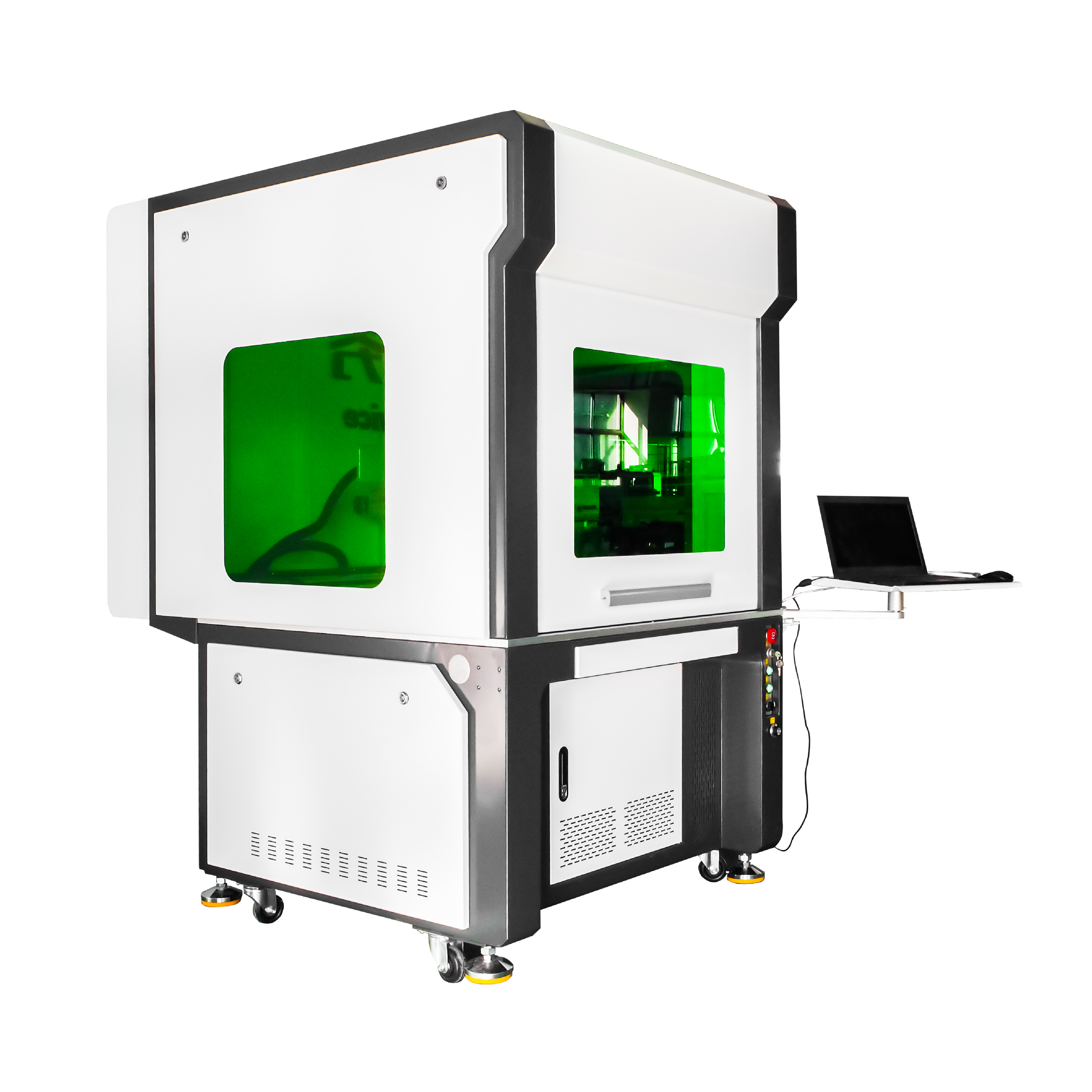 800 * 800 mm 1000 * 100 mm Fiber Mopa Lasermarkiermaschine zum Gravieren von großflächigen / Laserspleißmarkierungen